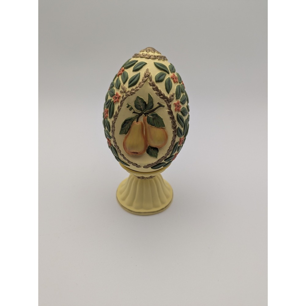 Vtg 1994 Avon Fruit Harvest Egg Collection M Zapata Decorative Egg Stand Summer